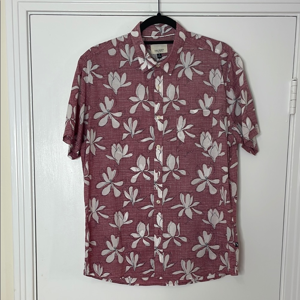 Men's Red Floral Shirt